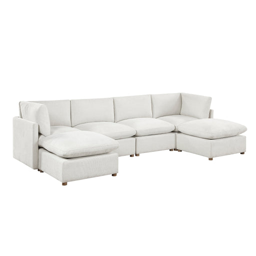 8338BE*62CR2AC2OT (6)6-Piece Modular Sectional with Two Ottomans - 8338BE*62CR2AC2OT