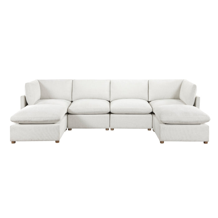 8338BE*62CR2AC2OT (6)6-Piece Modular Sectional with Two Ottomans - 8338BE*62CR2AC2OT