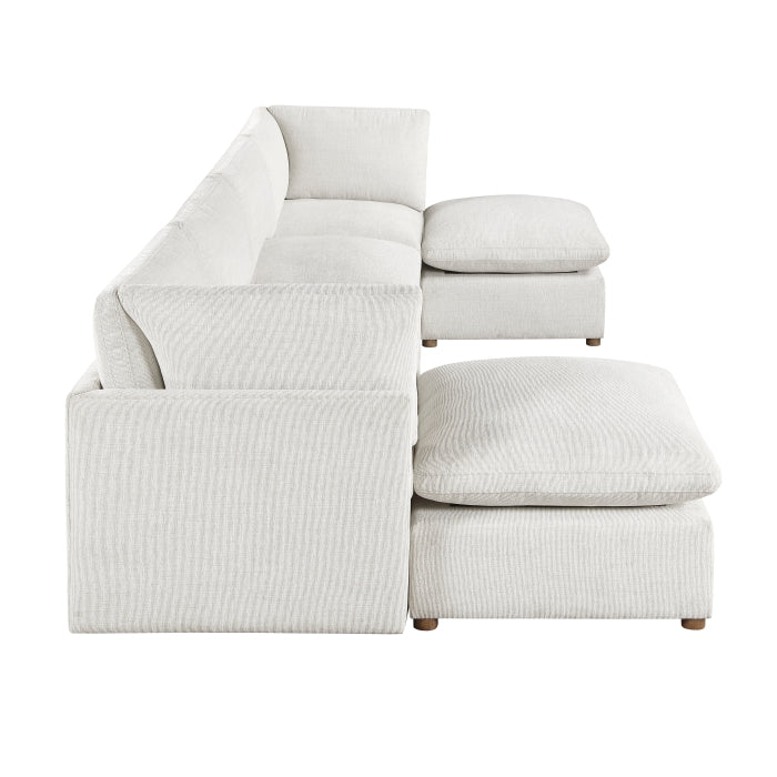 8338BE*62CR2AC2OT (6)6-Piece Modular Sectional with Two Ottomans - 8338BE*62CR2AC2OT