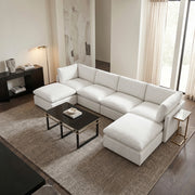 8338BE*62CR2AC2OT (6)6-Piece Modular Sectional with Two Ottomans - 8338BE*62CR2AC2OT