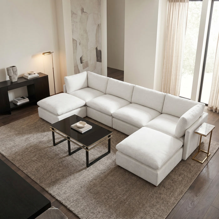 8338BE*62CR2AC2OT (6)6-Piece Modular Sectional with Two Ottomans - 8338BE*62CR2AC2OT