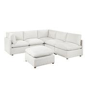 8338BE*62CR3ACOT (6)6-Piece Modular Sectional with Ottoman - 8338BE*62CR3ACOT