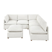 8338BE*62CR3ACOT (6)6-Piece Modular Sectional with Ottoman - 8338BE*62CR3ACOT