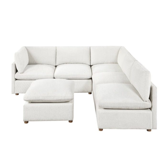8338BE*62CR3ACOT (6)6-Piece Modular Sectional with Ottoman - 8338BE*62CR3ACOT