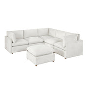 8338BE*63CR2ACOT (6)6-Piece Modular Sectional with Ottoman - 8338BE*63CR2ACOT