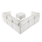 8338BE*63CR2ACOT (6)6-Piece Modular Sectional with Ottoman - 8338BE*63CR2ACOT