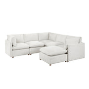 8338BE*63CR2ACOT (6)6-Piece Modular Sectional with Ottoman - 8338BE*63CR2ACOT