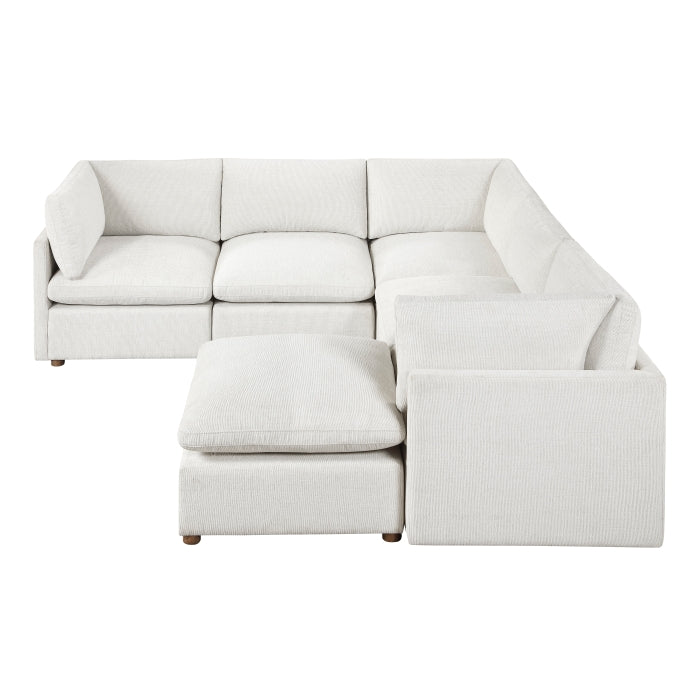 8338BE*63CR2ACOT (6)6-Piece Modular Sectional with Ottoman - 8338BE*63CR2ACOT