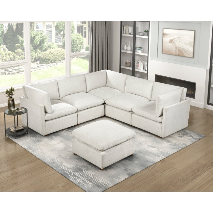 8338BE*63CR2ACOT (6)6-Piece Modular Sectional with Ottoman - 8338BE*63CR2ACOT