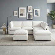 8338BE*63CR2ACOT (6)6-Piece Modular Sectional with Ottoman - 8338BE*63CR2ACOT