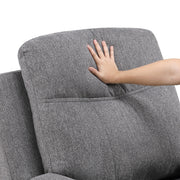 8340GRY-1PWHB Power Reclining Chair with Power Headrest, Power Lumbar Support, Bluetooth Speakers and Charging Ports - 8340GRY-1PWHB