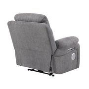 8340GRY-1PWHB Power Reclining Chair with Power Headrest, Power Lumbar Support, Bluetooth Speakers and Charging Ports - 8340GRY-1PWHB