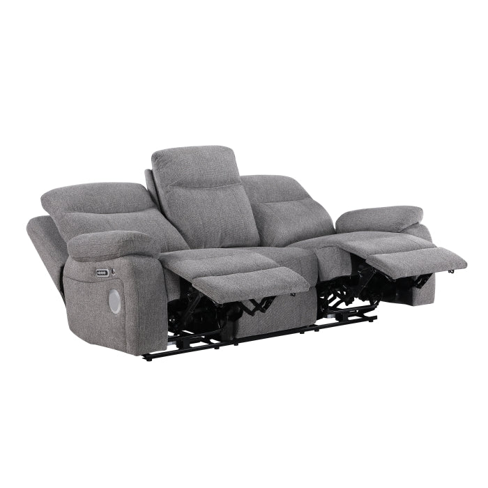 8340GRY*2PWHB 2pc Set: Sofa, Love (Power) - 8340GRY*2PWHB