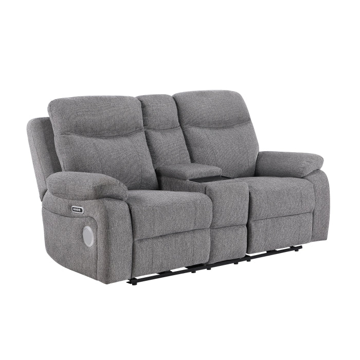 8340GRY*2PWHB 2pc Set: Sofa, Love (Power) - 8340GRY*2PWHB