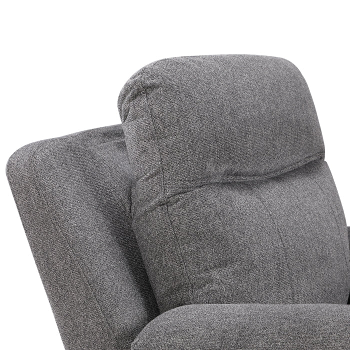 8340GRY-2PWHB Power Double Reclining Love Seat with Center Console, Power Headrests, Power Lumbar Support, Wireless Charger, Hidden Cup Holders, Bluetooth Speakers and Charging Ports - 8340GRY-2PWHB