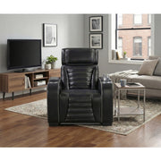 8344BLK-1PWHM Power Reclining Chair with Power Headrest, Cup holder, Storage Arms(Top and Side), Air Massage, Heat, LED Lighting and Charging Ports - 8344BLK-1PWHM