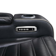 8344BLK-2PWHM Power Double Reclining Love Seat with Center Console, Power Headrests, Storage Arms(Top and Side) ,Cup Holders, Wireless Speakers with Sub-Woofer, Air Massage, Heat, LED Lighting and Charging Ports - 8344BLK-2PWHM