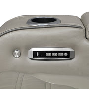 8344GRY-1PWHM Power Reclining Chair with Power Headrest, Cup holder, Storage Arms(Top and Side), Air Massage, Heat, LED Lighting and Charging Ports - 8344GRY-1PWHM