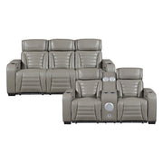 8344GRY*2PWHM 2pc Set: Sofa, Love (Power) - 8344GRY*2PWHM