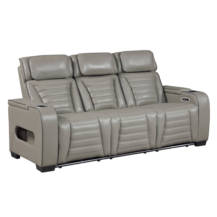 8344GRY*2PWHM 2pc Set: Sofa, Love (Power) - 8344GRY*2PWHM