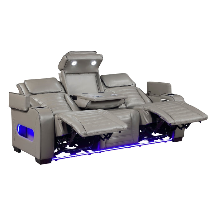8344GRY*2PWHM 2pc Set: Sofa, Love (Power) - 8344GRY*2PWHM