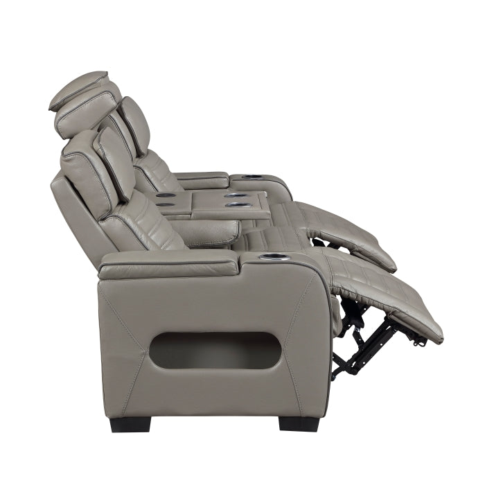 8344GRY*2PWHM 2pc Set: Sofa, Love (Power) - 8344GRY*2PWHM