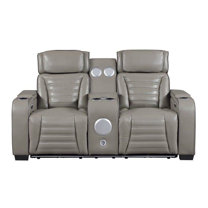 8344GRY*2PWHM 2pc Set: Sofa, Love (Power) - 8344GRY*2PWHM