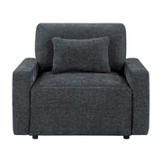 8345DGY-1 Convertible Sleeper Chair with Charging Ports - 8345DGY-1