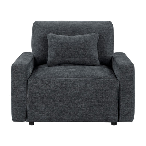 8345DGY-1 Convertible Sleeper Chair with Charging Ports - 8345DGY-1
