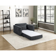 8345DGY-1 Convertible Sleeper Chair with Charging Ports - 8345DGY-1