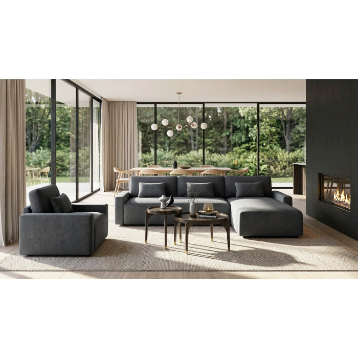 8345DGY-1 Convertible Sleeper Chair with Charging Ports - 8345DGY-1