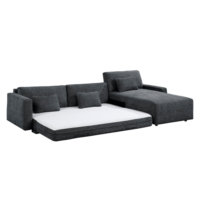 8345DGY*23LRC 2-Piece Sectional with Convertible Queen Sleeper and Right Side Chaise - 8345DGY*23LRC