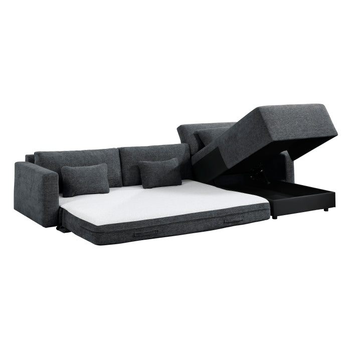 8345DGY*23LRC 2-Piece Sectional with Convertible Queen Sleeper and Right Side Chaise - 8345DGY*23LRC