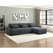 8345DGY*23LRC 2-Piece Sectional with Convertible Queen Sleeper and Right Side Chaise - 8345DGY*23LRC