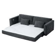 8345DGY-3 Convertible Queen Sleeper Sofa with Charging Ports - 8345DGY-3