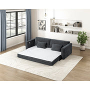 8345DGY-3 Convertible Queen Sleeper Sofa with Charging Ports - 8345DGY-3