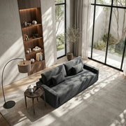 8345DGY-3 Convertible Queen Sleeper Sofa with Charging Ports - 8345DGY-3