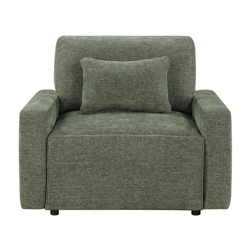 8345GRN-1 Convertible Sleeper Chair with Charging Ports - 8345GRN-1