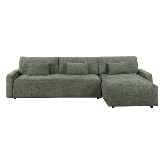 8345GRN*23LRC 2-Piece Sectional with Convertible Queen Sleeper and Right Side Chaise - 8345GRN*23LRC