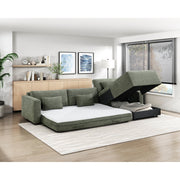 8345GRN*23LRC 2-Piece Sectional with Convertible Queen Sleeper and Right Side Chaise - 8345GRN*23LRC