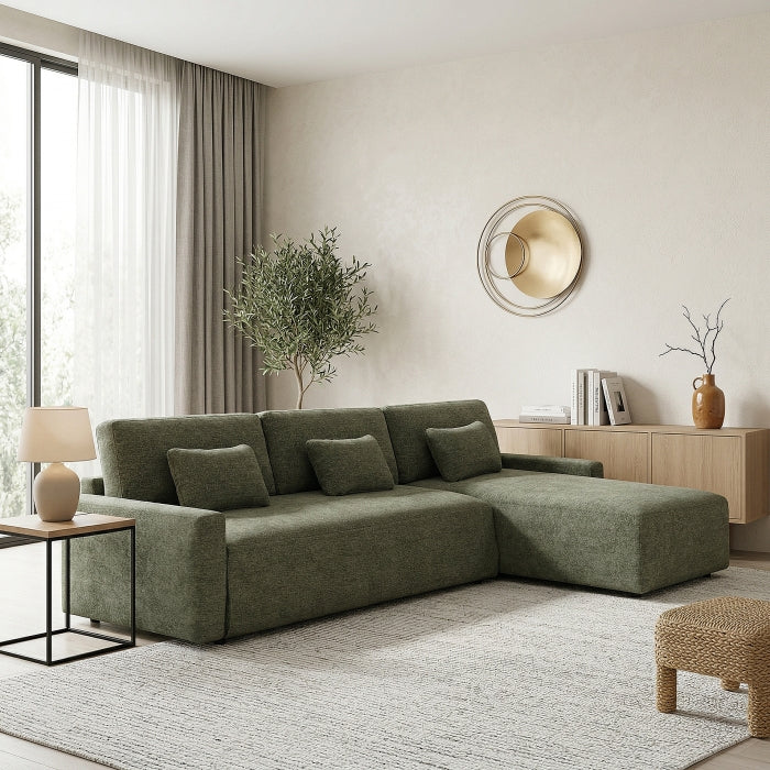 8345GRN*23LRC 2-Piece Sectional with Convertible Queen Sleeper and Right Side Chaise - 8345GRN*23LRC