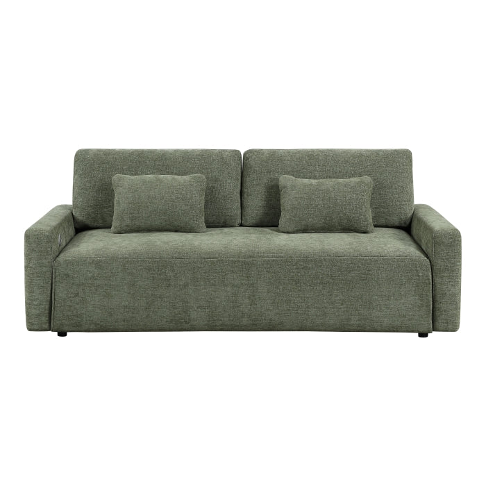 8345GRN-3 Convertible Queen Sleeper Sofa with Charging Ports - 8345GRN-3