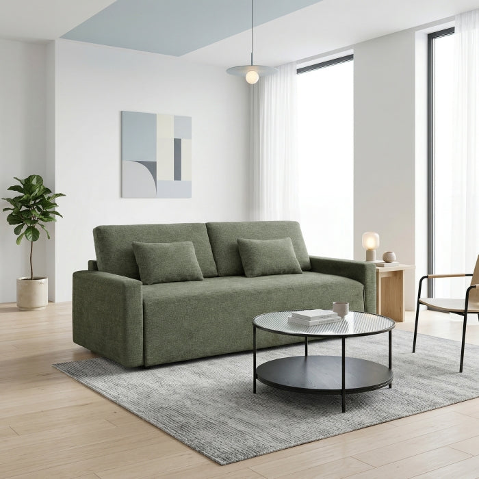 8345GRN-3 Convertible Queen Sleeper Sofa with Charging Ports - 8345GRN-3
