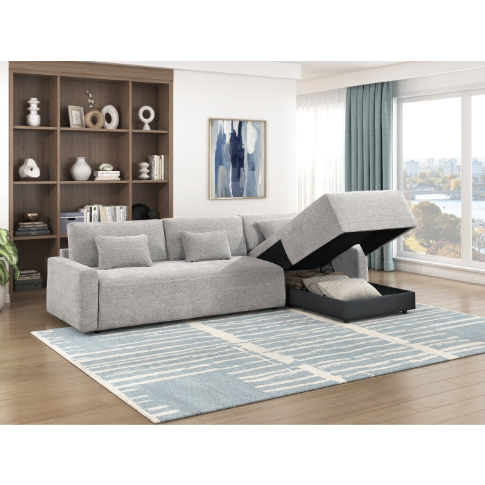 8345GRY*23LRC 2-Piece Sectional with Convertible Queen Sleeper and Right Side Chaise - 8345GRY*23LRC