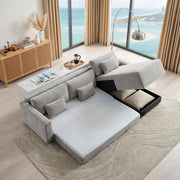 8345GRY*23LRC 2-Piece Sectional with Convertible Queen Sleeper and Right Side Chaise - 8345GRY*23LRC