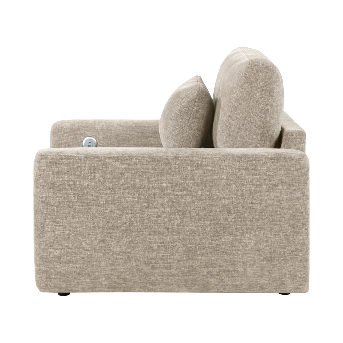 8345TPE-1 Convertible Sleeper Chair with Charging Ports - 8345TPE-1