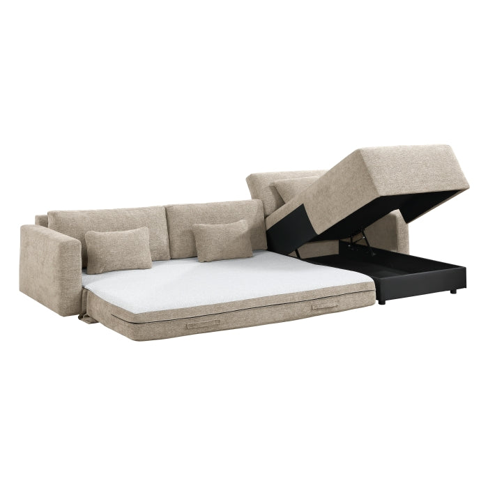 8345TPE*23LRC 2-Piece Sectional with Convertible Queen Sleeper and Right Side Chaise - 8345TPE*23LRC