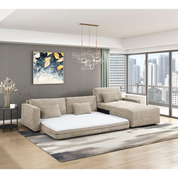 8345TPE*23LRC 2-Piece Sectional with Convertible Queen Sleeper and Right Side Chaise - 8345TPE*23LRC