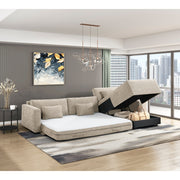8345TPE*23LRC 2-Piece Sectional with Convertible Queen Sleeper and Right Side Chaise - 8345TPE*23LRC