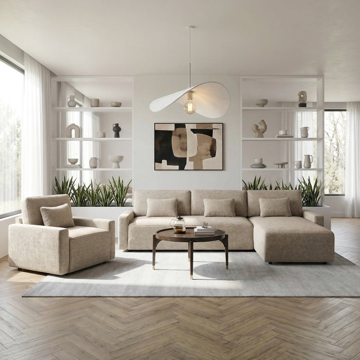 8345TPE*23LRC 2-Piece Sectional with Convertible Queen Sleeper and Right Side Chaise - 8345TPE*23LRC
